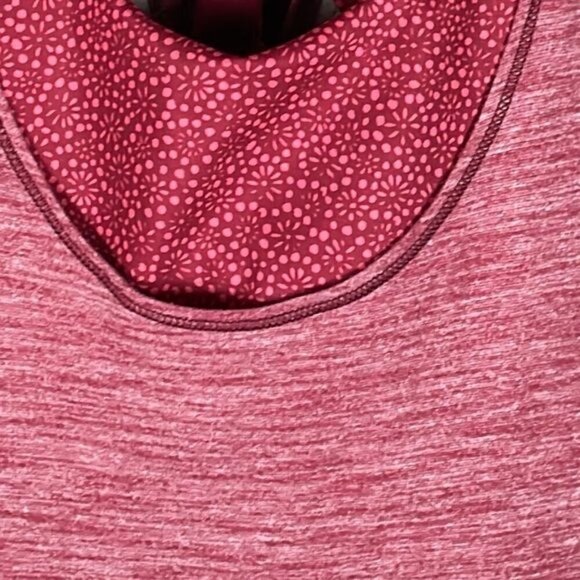Lululemon Twist and Toil Athletic Sports Bra Tank Top Combo Maroon Red Sz 6 - Picture 6 of 10
